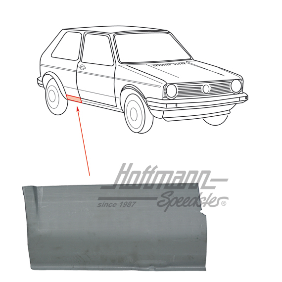 Seitenblech, klein, hinten, -78, rechts | 620 01 2 | 185-0252
