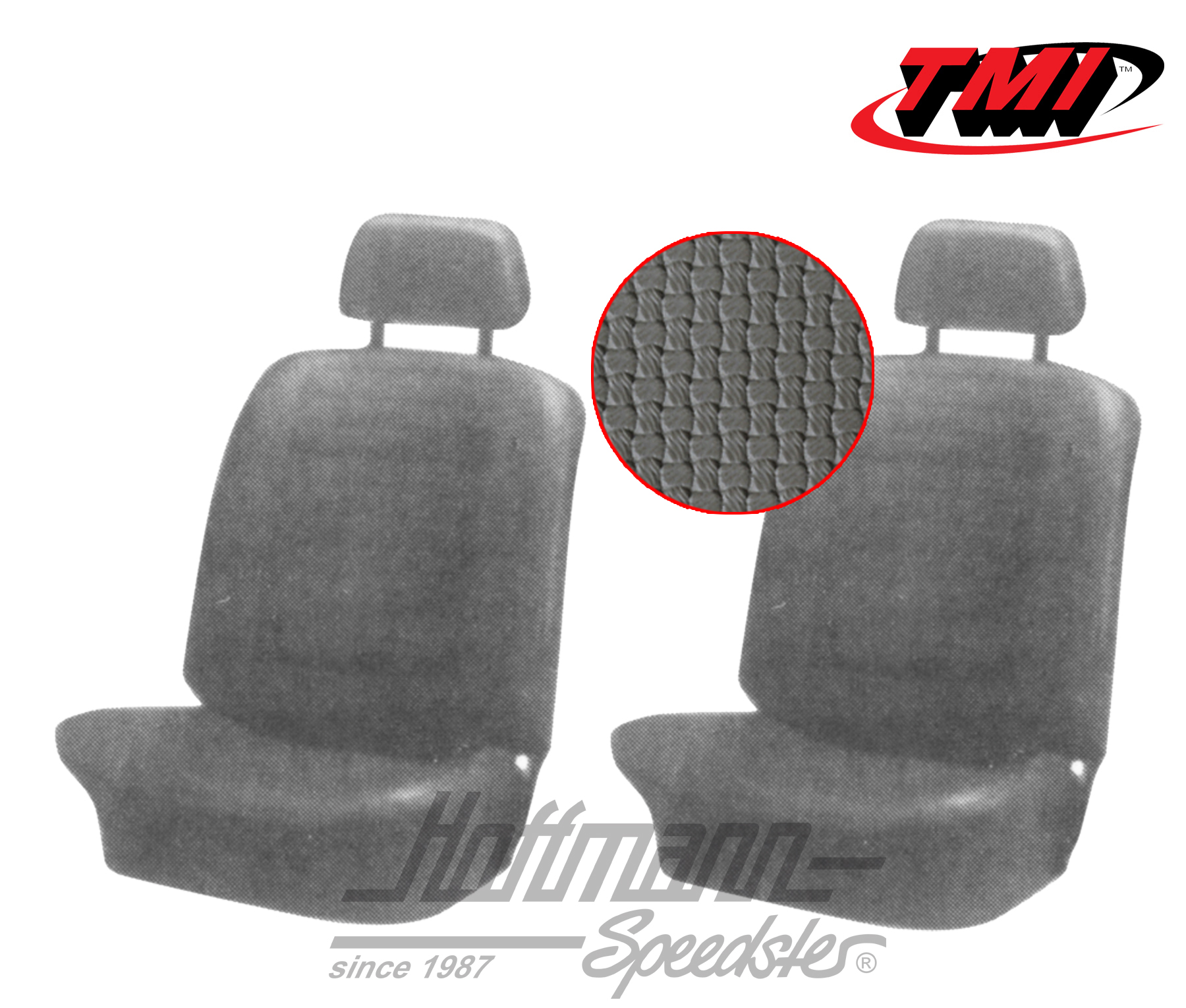 Sitzbezüge, Karmann, vorne, 71-74, grau | 43-1507-06 | 066-0076-35