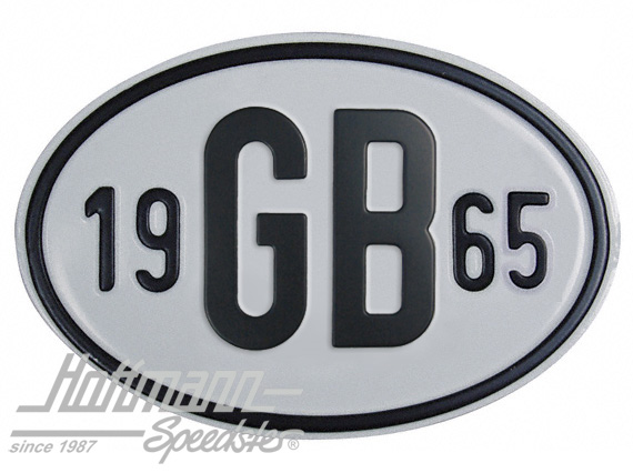 Nationalitätsschild "GB", "1965", Alu |  | 020-2404-65