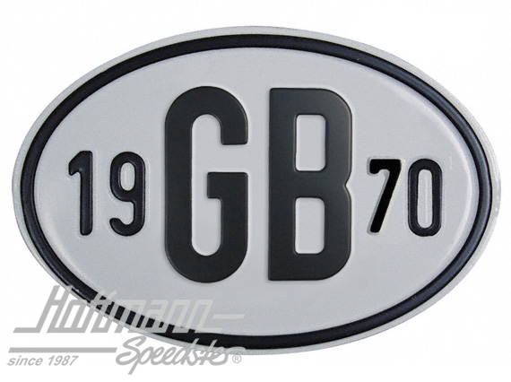Nationalitätsschild "GB", "1970", Alu |  | 020-2404-70