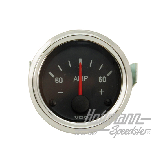 Amperemeter "Cockpit international" 60-0-60 Ampere, Chrom | 190 037 002 G | 021-0469