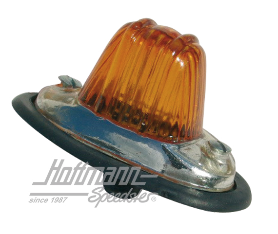 Zusatzblinkleuchte, orange, T1/T2, mit Chromrand | 111 953 061 A  orange | 020-4463-05