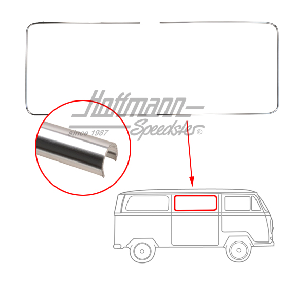 Zierrahmen Alu, Seitenfenster, Mitte,l/r | 241 853 333 | 097-1280-10