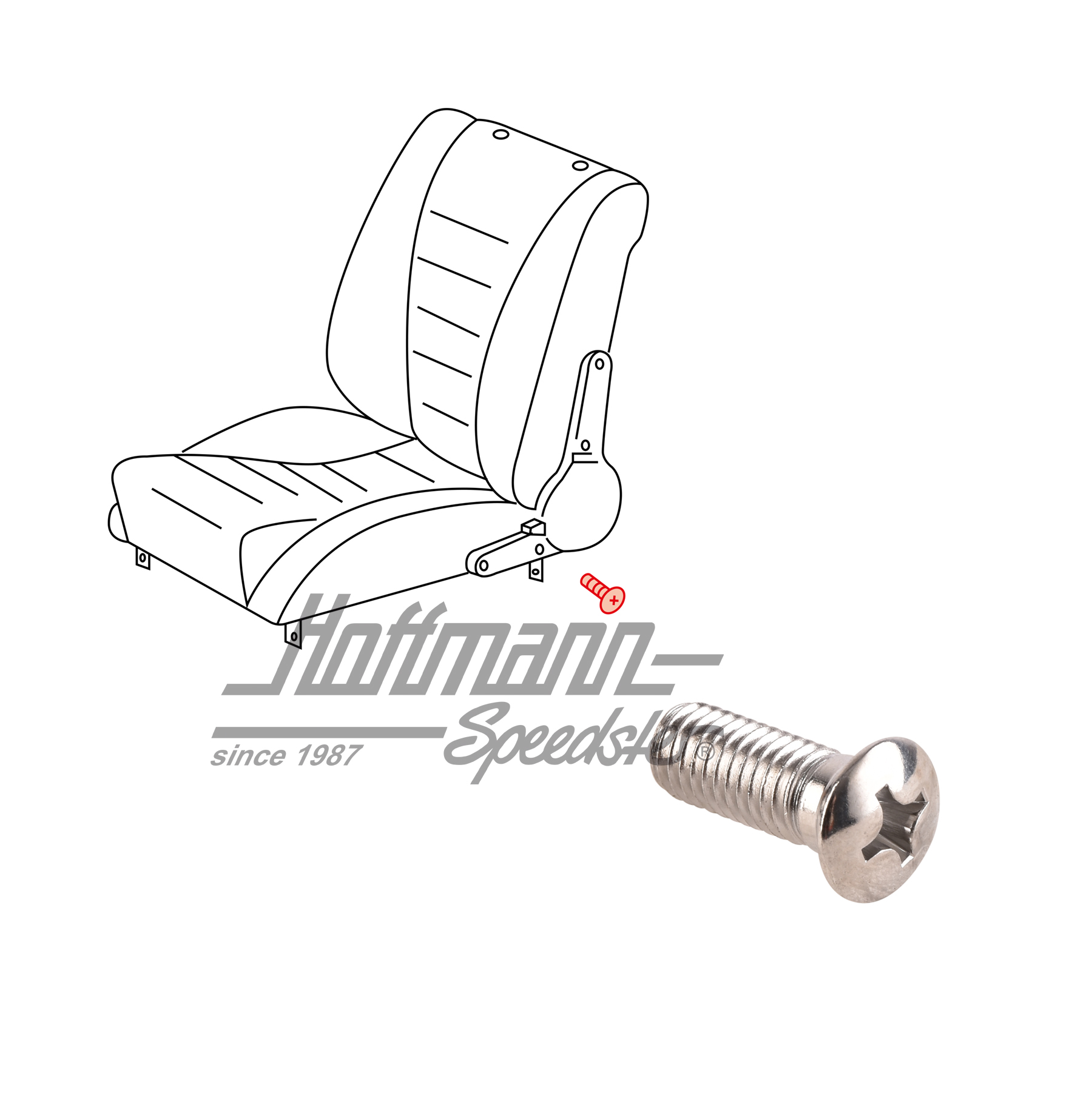 Schraube, Sitzabdeckung, Recaro Sitz | 911 521 126 00 | 580-0718-84