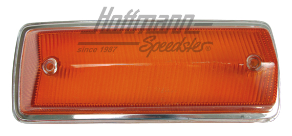 Blinkerglas, orange / Chromrand, Bus T2, vorne rechts | 211 953 142 J | 097-2051-02