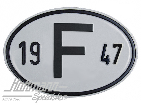Nationalitätsschild "F", "1947", Alu |  | 020-2399-47