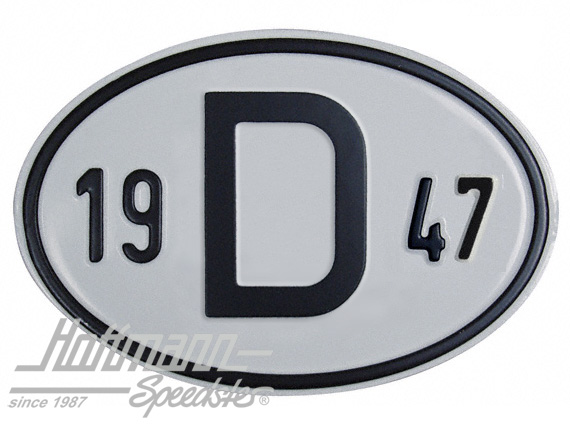 Nationalitätsschild "D", "1947", Alu |  | 020-2396-47