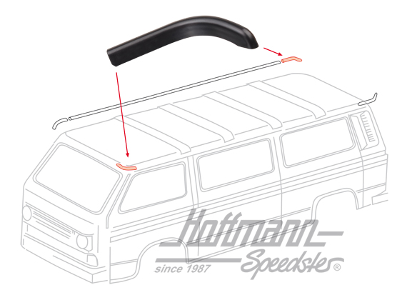 Endstück, Regenrinnenzierleiste, li./re. | 251 853 709 | 370-7130-01