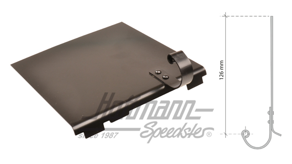 Heizklappe, Motorblech, -8.60, lang, li. | 111 119 385 C | 010-1462-21