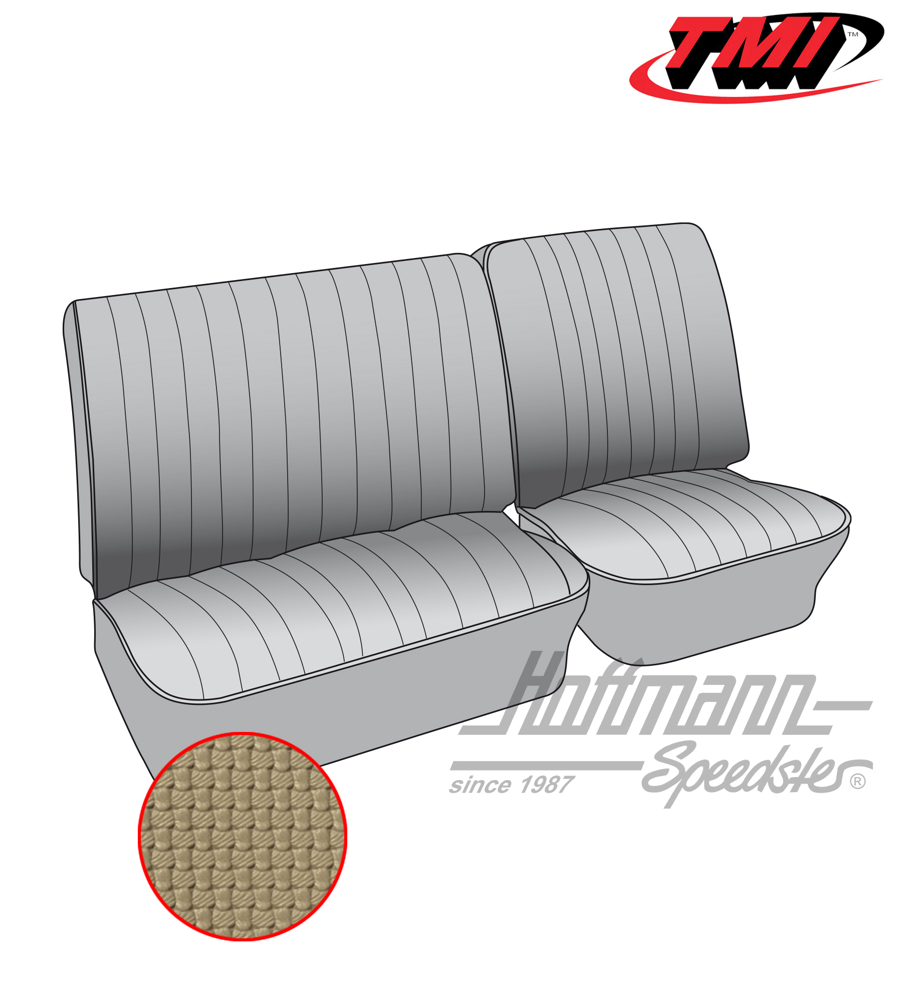 Sitzbezüge, Sitzbank vorne, 62-67, beige | 43-2111-04 | 098-0604-30