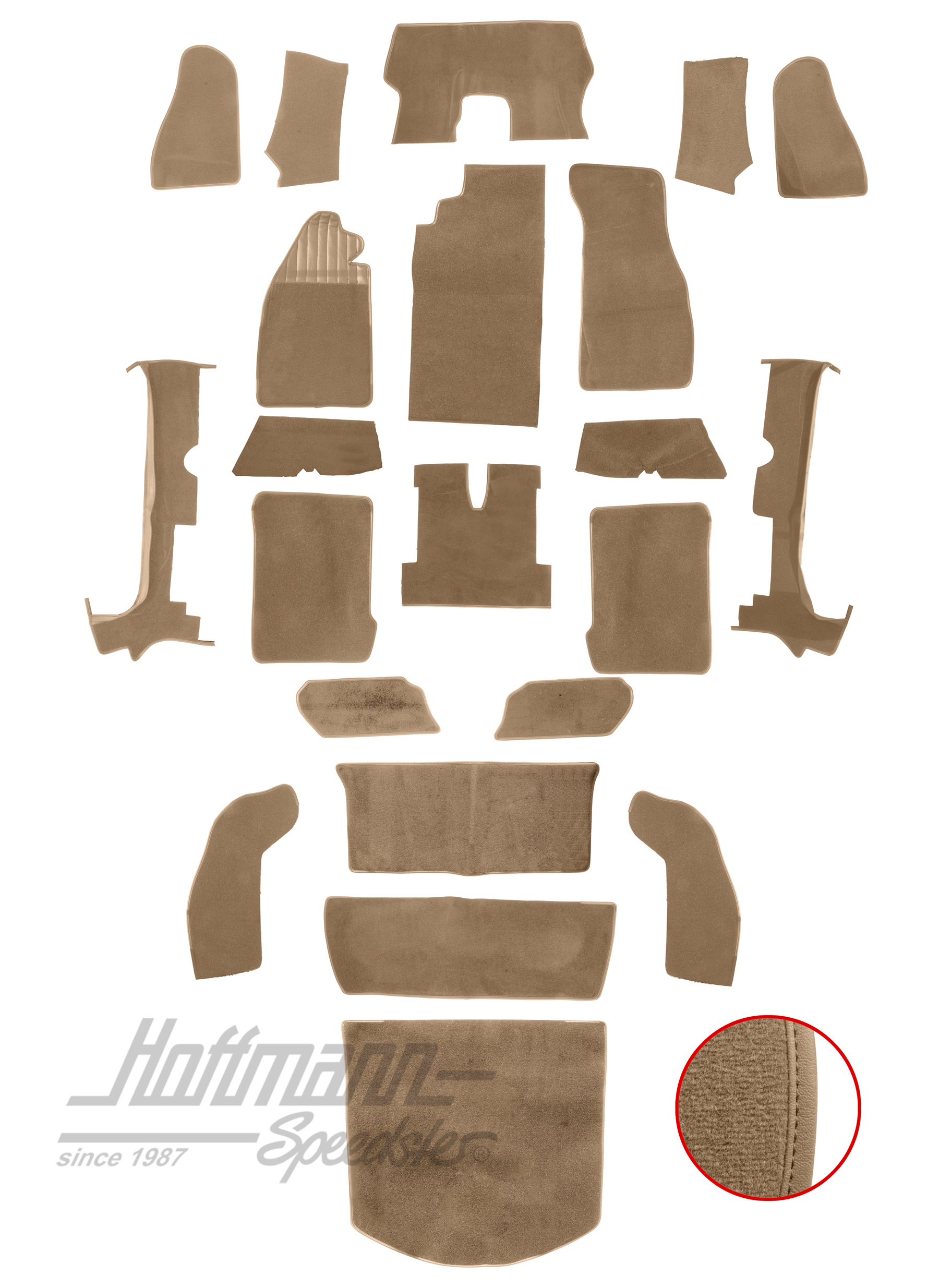 Teppichsatz für Cabrio, 1303, beige |  | 026-6125