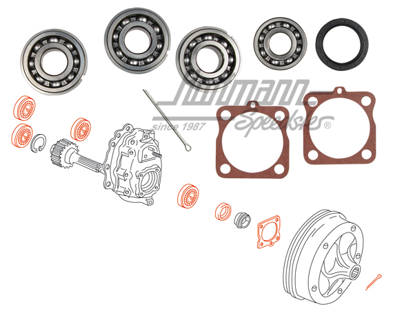 Radlagersatz, hinten, Bus T1, kpl.,-7.63 | 211 501 285 Satz | 089-3080-10