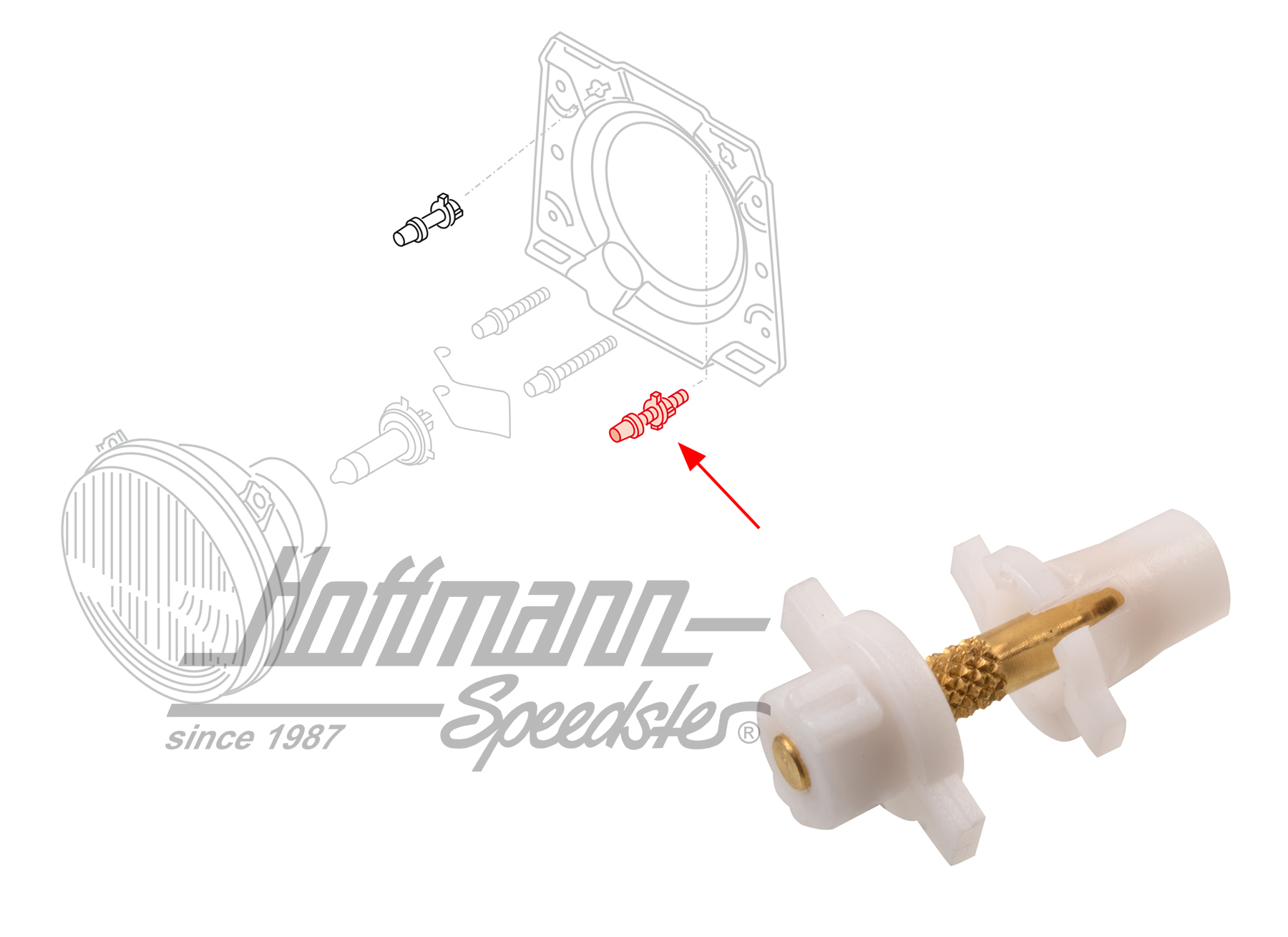 Gelenkschraube, Scheinwerfer, fest | 191 941 133 | 209-3700-14