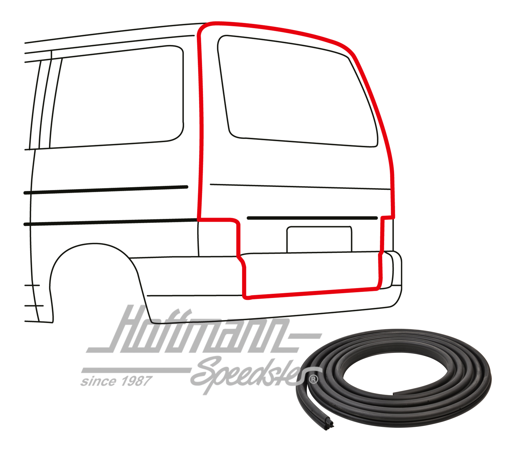 Dichtung, Heckklappe/Klapptüren, Bus T4 | 721 827 705 B | 405-2005