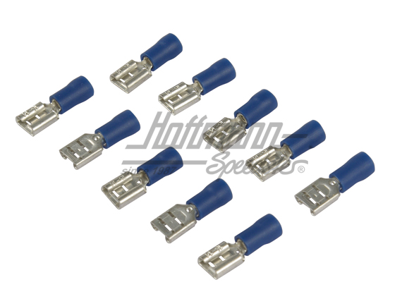 Flachsteckhülsen, 1.5-2.5mm, blau, 6.3mm | 50 252 511 | 020-0832