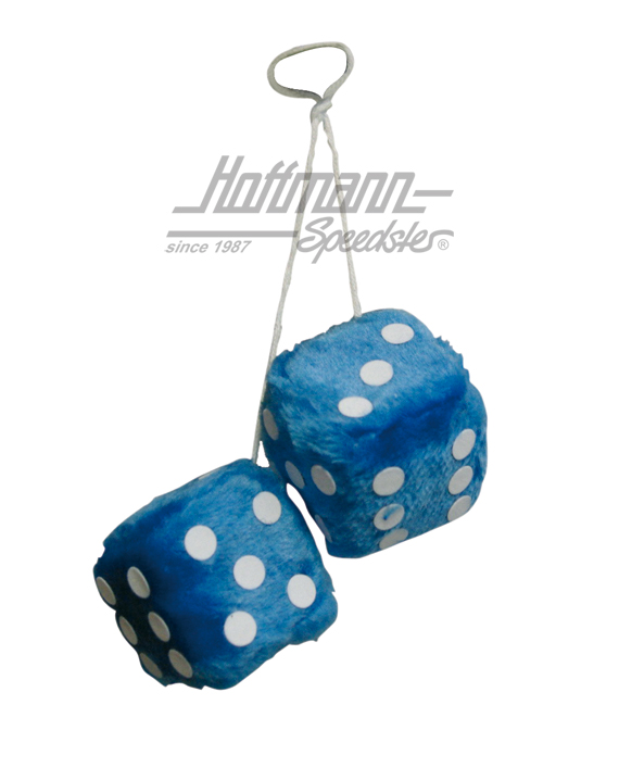 Fuzzy Dice, 6x6 cm, blau | 368-BU 2.5 | 200-8005
