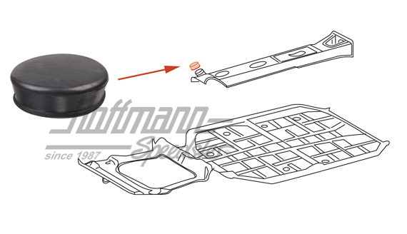 Gummikappe, Mitteltunnel vorne, 911/912 | 902 572 571 20 | 515-0870