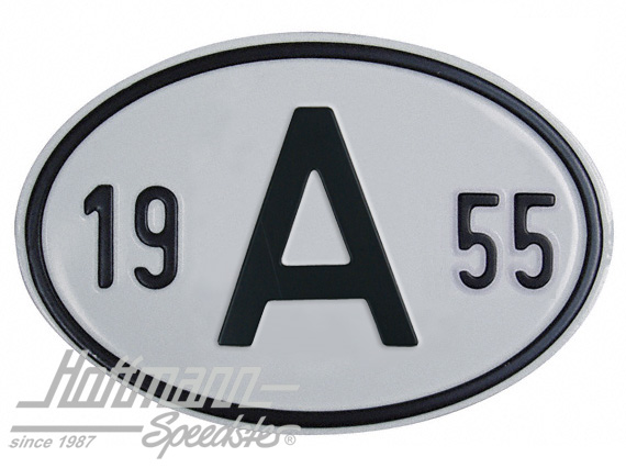 Nationalitätsschild "A", "1955", Alu |  | 020-2398-55