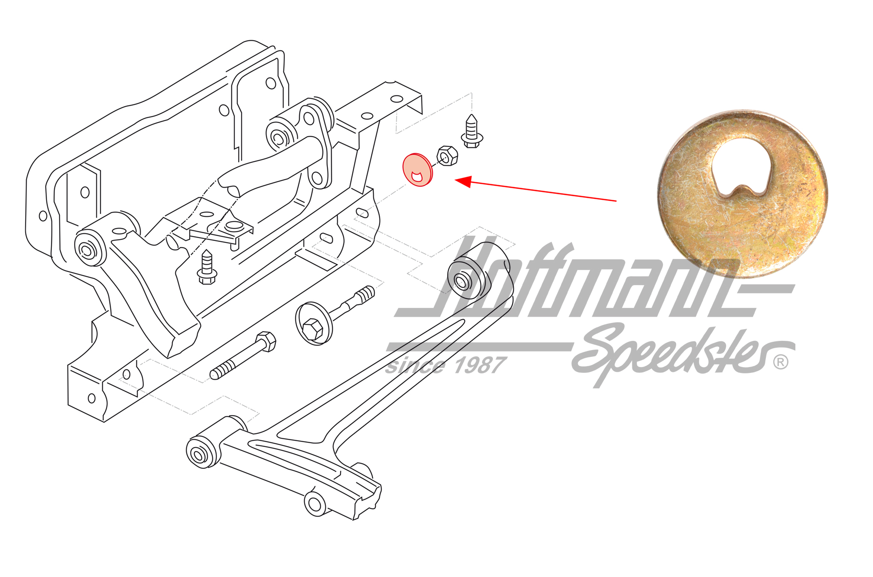 Exzenterscheibe, Bus T4, vorne (M12) | 701 407 399 | 404-0508