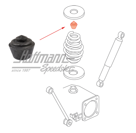 Anschlaggummi, hinten, links/rechts | 251 501 191 A | 330-3580-10