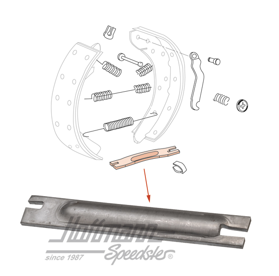 Druckstange, Bus T2, hinten, links | 211 609 631 D | 090-3196-01