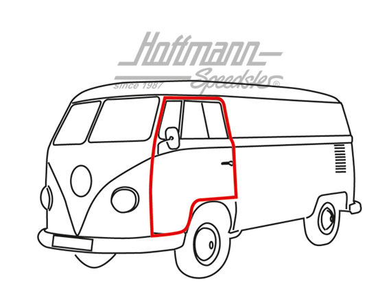 Türdichtung, Bus T1, -7.67, links/rechts | 211 898 721 | 089-0110