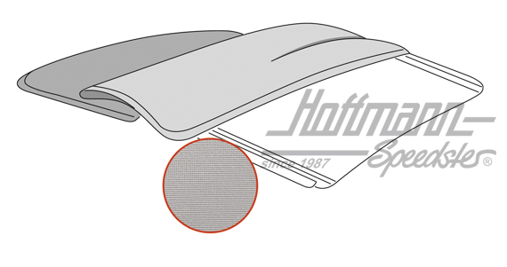 Faltdachbezug, 55-56, PVC, weiß | --- --- --- | 055-7183-15