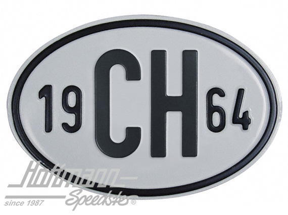 Nationalitätsschild "CH", "1964", Alu |  | 020-2401-64