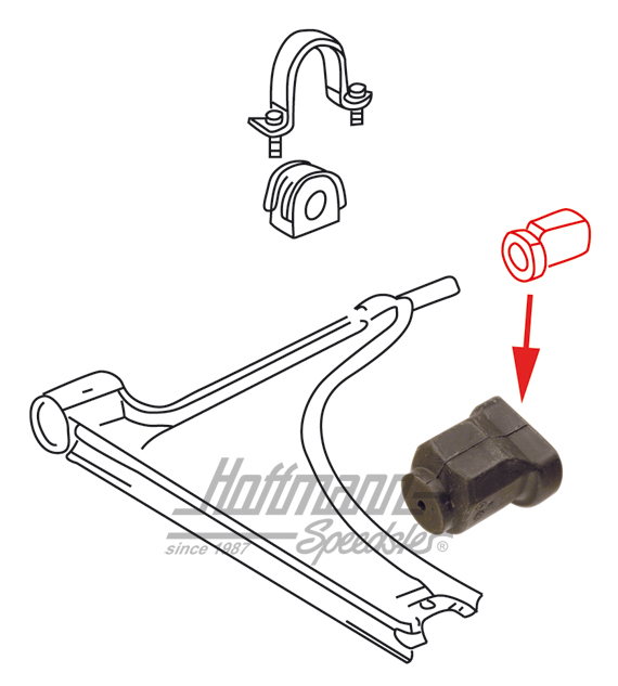 Gummilager, Querlenker, hinten, 74-92 | 171 407 181 A | 140-0600