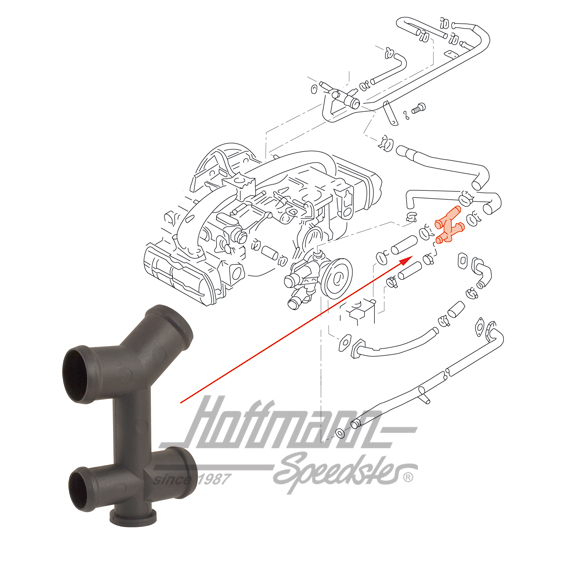 Verteiler, Doppel T-Stück, 83-85 | 025 121 438 | 307-4008-08