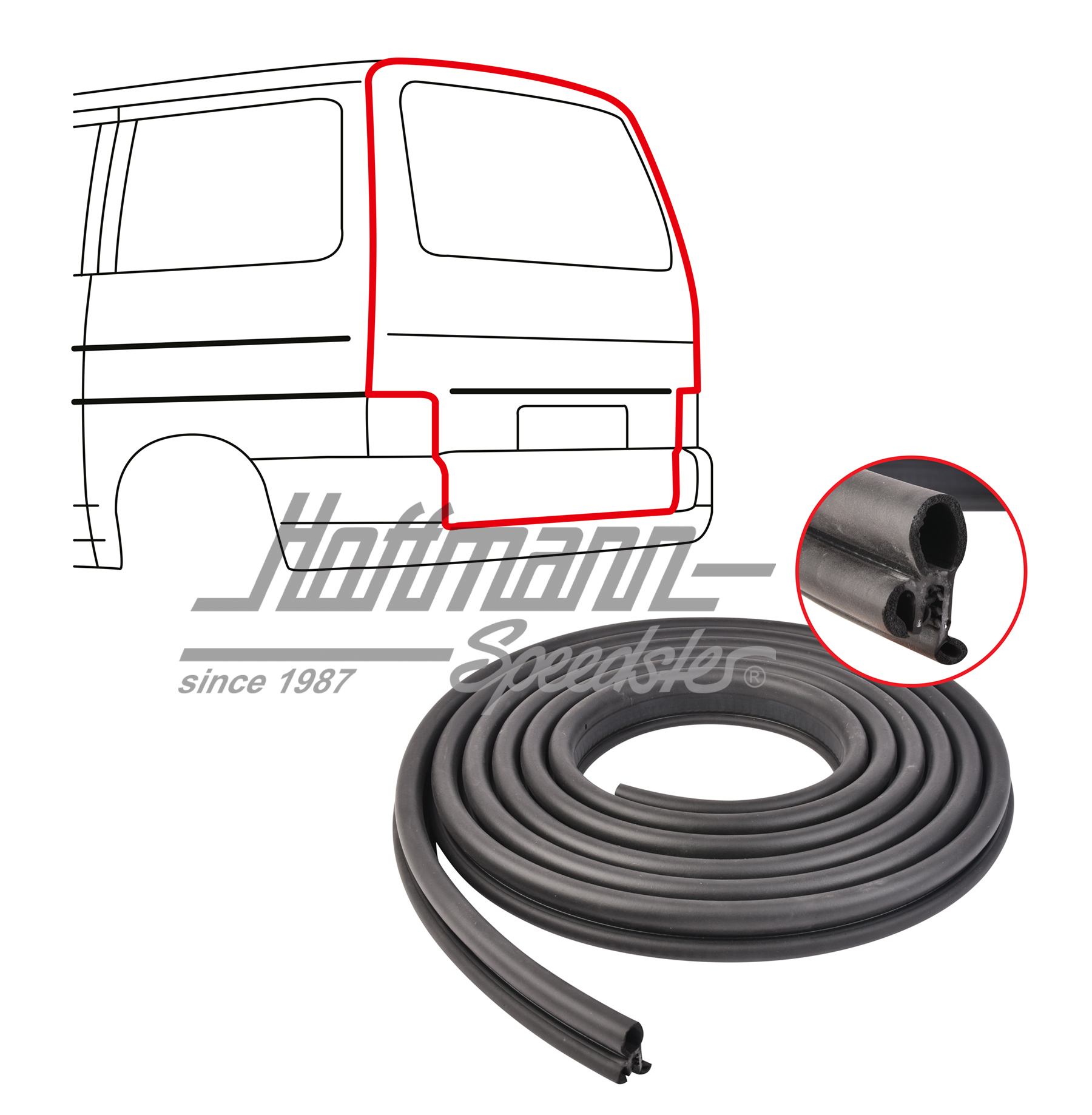 Dichtung, Heckklappe/Klapptür.,BusT4,ECO | 721 827 705 B | 405-2005-10