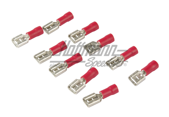 Flachsteckhülsen, 0.5-1.0mm, rot, 6.3mm | 50 252 510 | 020-0830