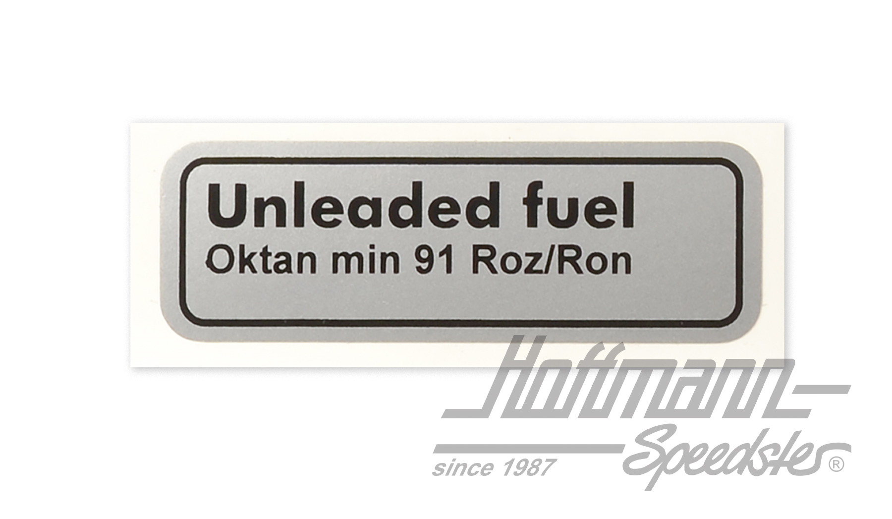 Aufkleber "Unleaded fuel Oktan min 91" | 034 010 017 B | 021-0199-81