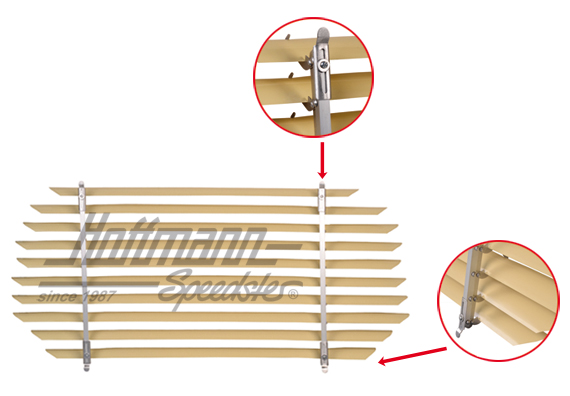 Heckfensterjalousie, Alu, beige, Karmann | 0348-140 | 060-7020