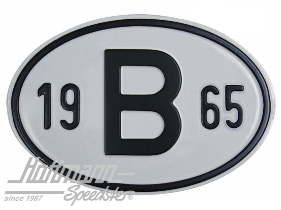 Nationalitätsschild "B", "1965", Alu |  | 020-2397-65