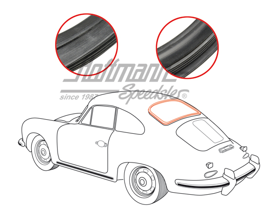 Heckscheibendichtung, 356A/B,Coupé,m.Nut | 644 545 901 00 | 510-6322