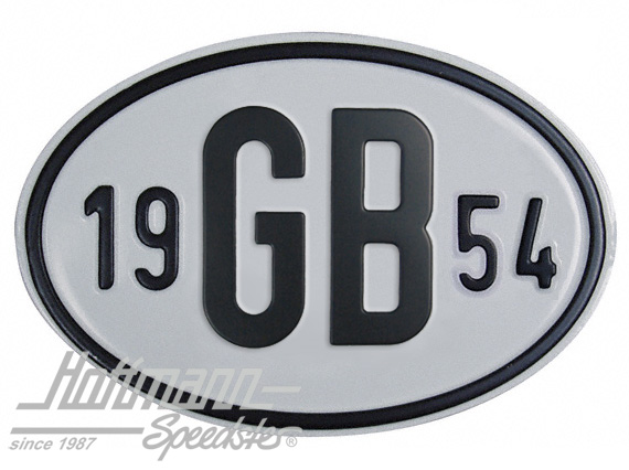 Nationalitätsschild "GB", "1954", Alu |  | 020-2404-54