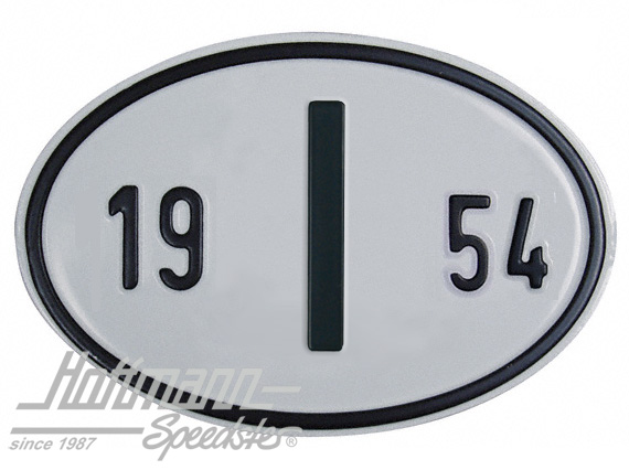 Nationalitätsschild "I", "1954", Alu |  | 020-2402-54