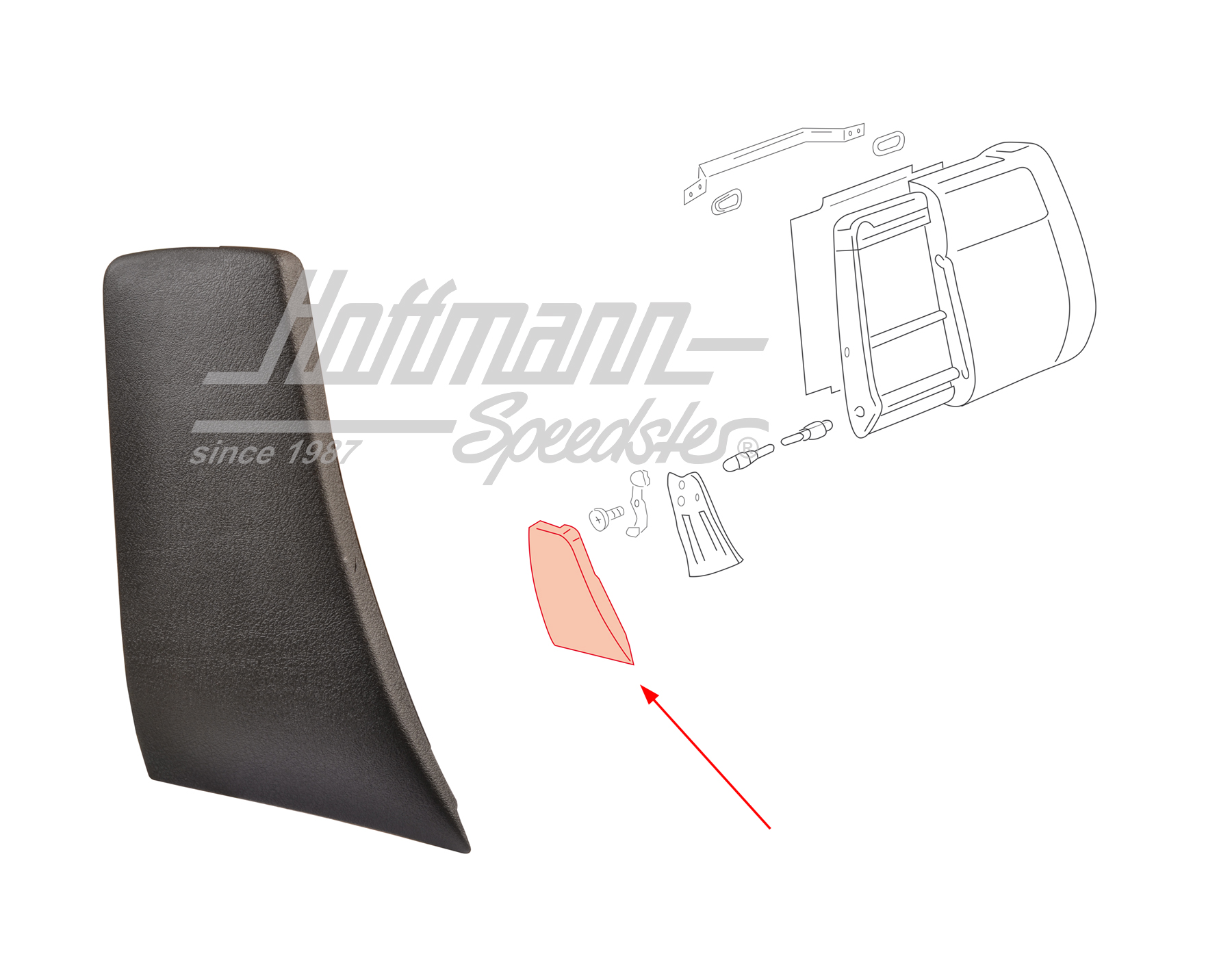 Blende, Sitzverst., Doppelbank, vo., re. | 701 881 478 A 01C | 408-2290-62