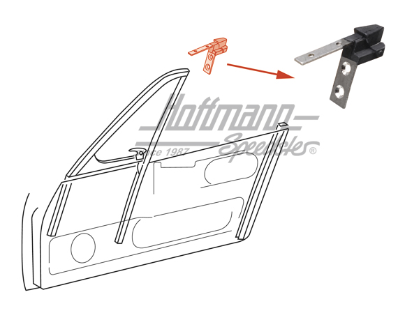 Rahmenverbinder, Dreiecksfenster, rechts