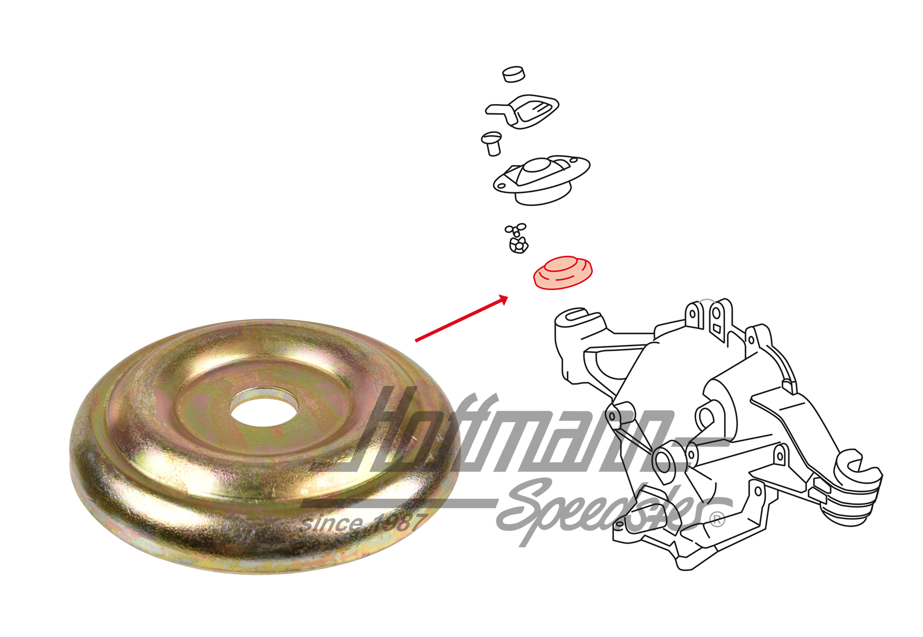 Scheibe, unten, Getriebelager, 914