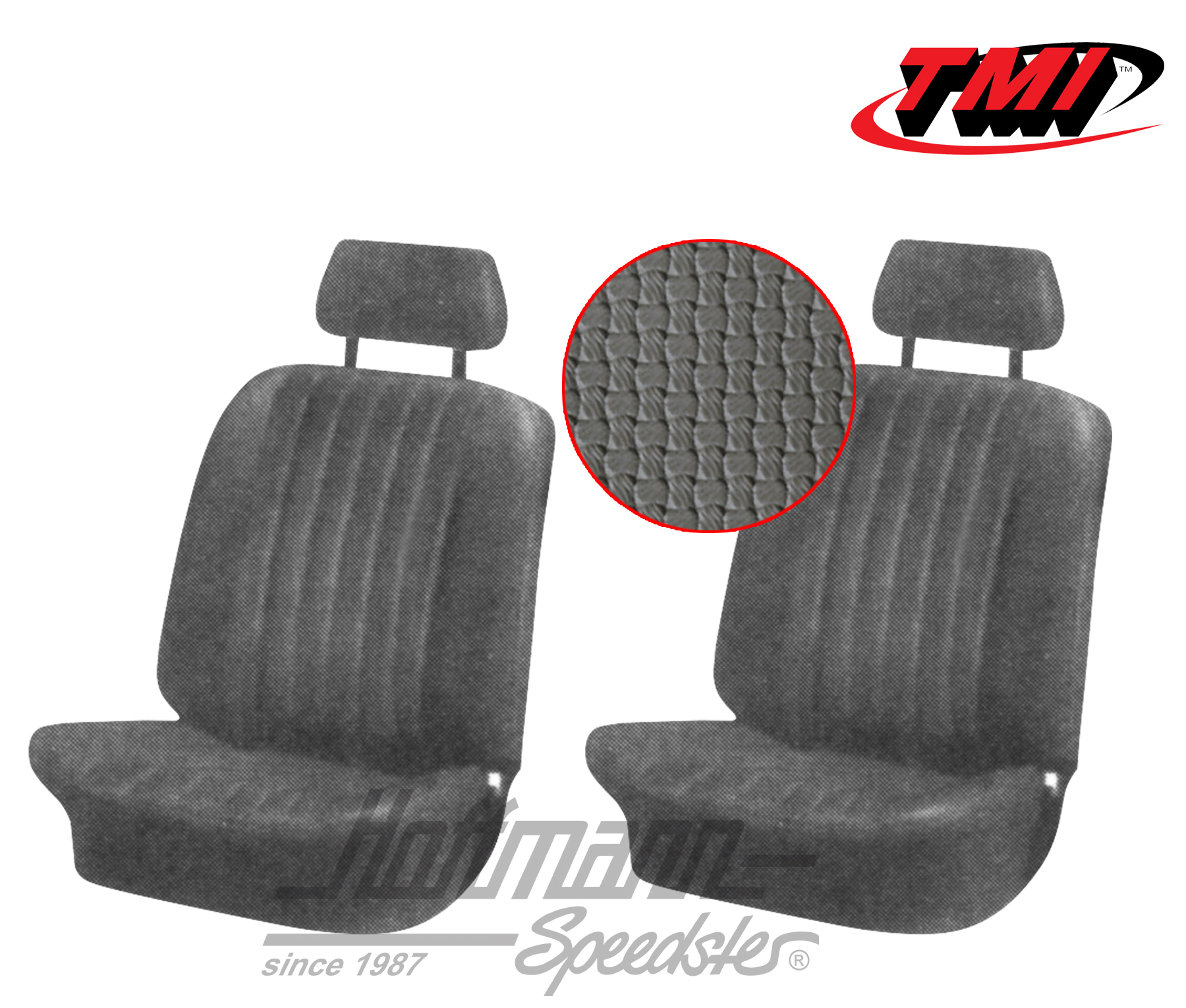 Sitzbezüge, Karmann, vorne, 68-71, grau | 43-1506-06 | 066-0073-35