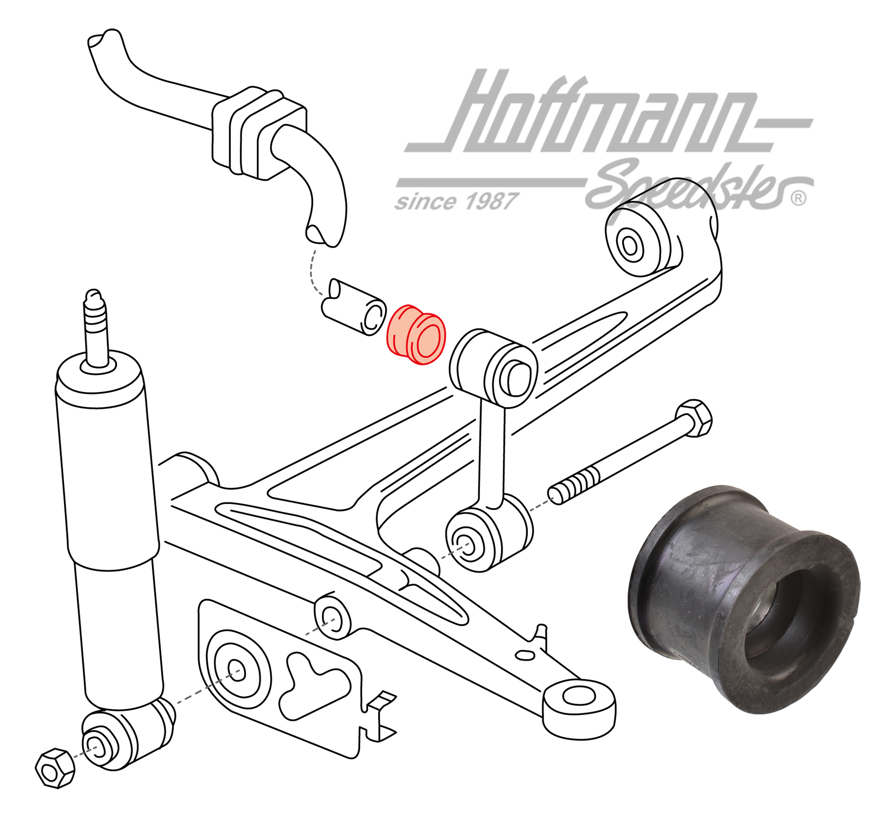 Gummilager, Koppelstange/Stabi., 22.6mm | 7D0 411 045 | 404-0564