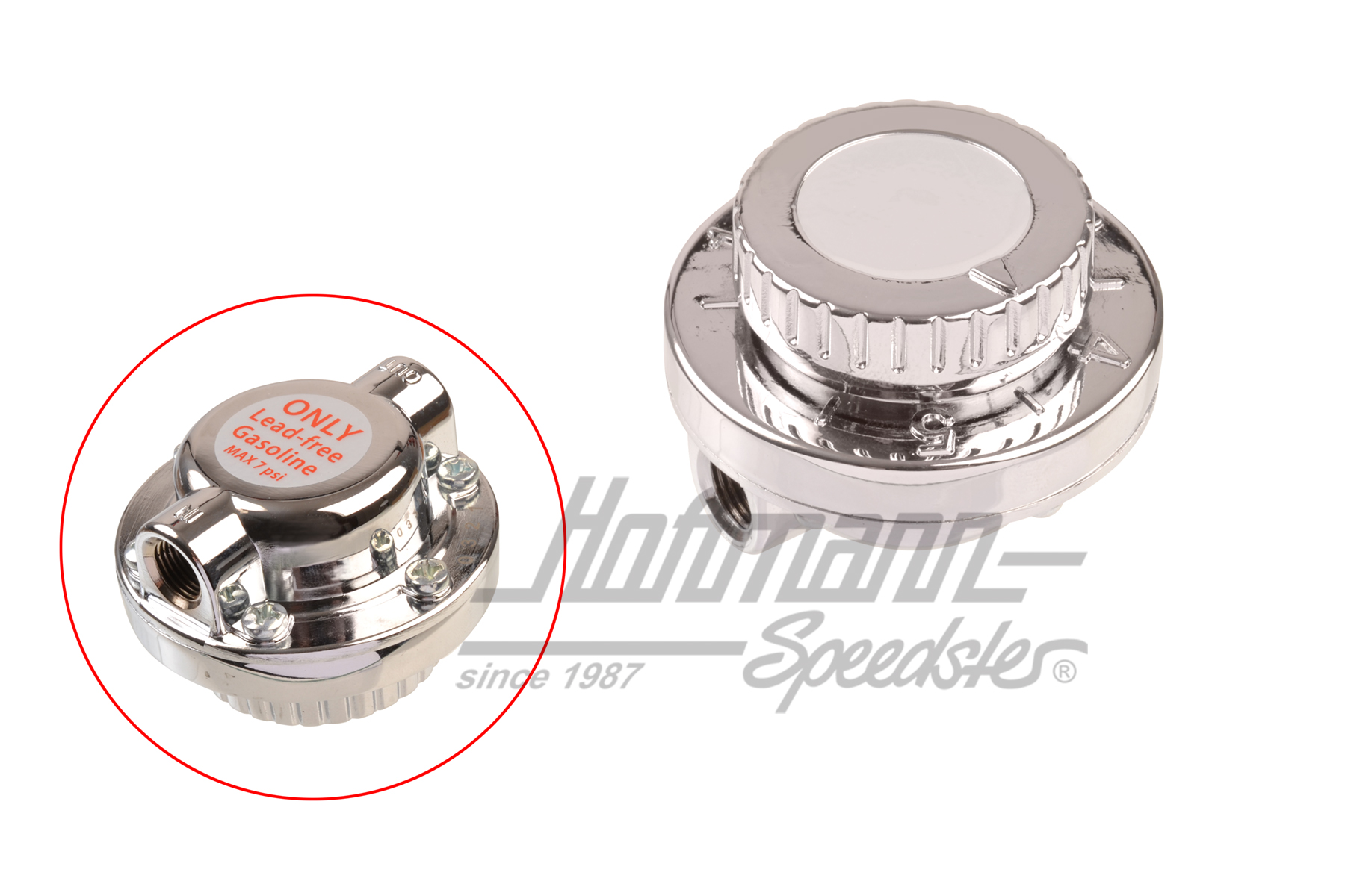 Benzindruckregler, Chrom (ohne Halter) | AC127215B | 010-1320-05