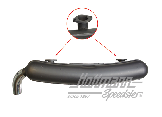 Sportauspuff, Stahlblech, 1x70mm, 66-73 | 92.510 | 520-3423