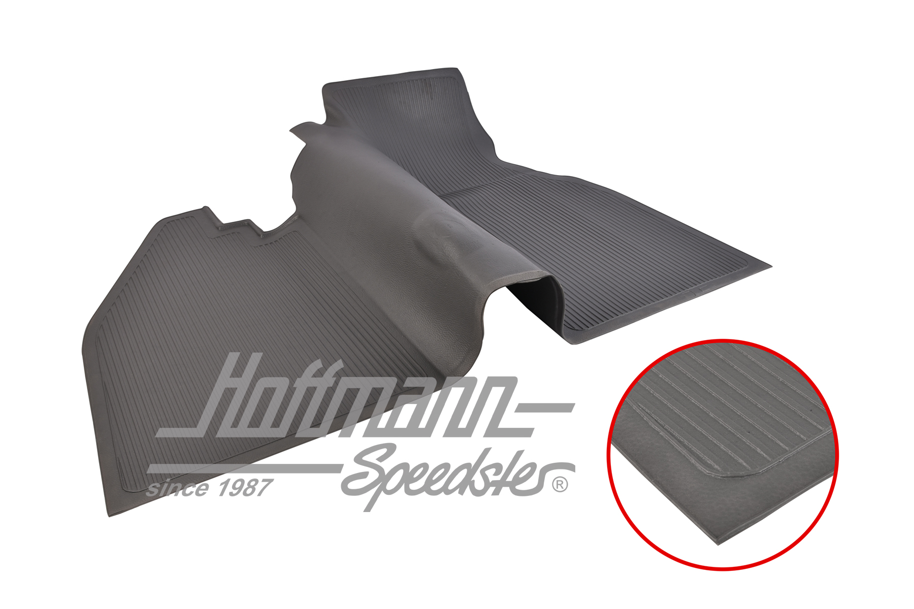 Gummiabdeckung, Bodenplatte, vorne, grau | 113 863 703 KGY | 020-0026-02