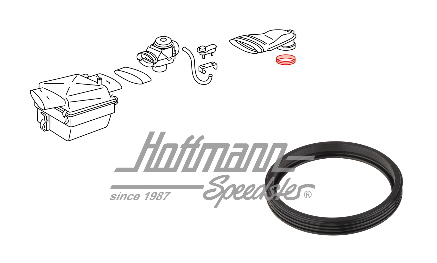Dichtring, Vergaser/Luftfiltergehäuse | 021 129 625 B | 092-0855-18