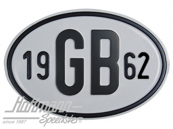 Nationalitätsschild "GB", "1962", Alu |  | 020-2404-62