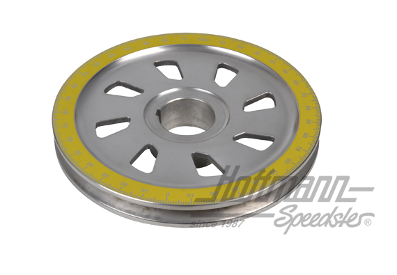 Riemenscheibe, Alu, Shark-Design, gelb | AC 105 256 | 010-1134