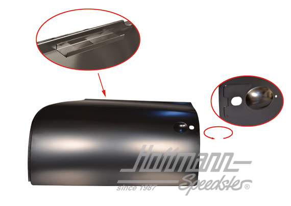 Türaußenhaut, komplett, 356 A/C, links, Top-Qualität | PCG 531 003 05 | 510-0301-20